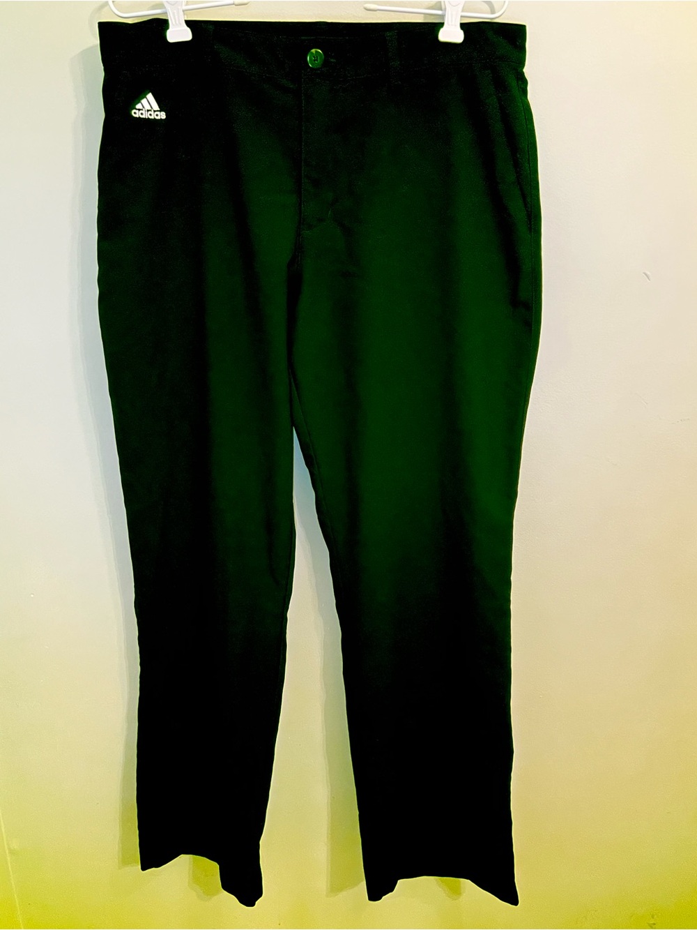 Adidas Men's Black Climalite Golf Athletic Pants 32x32 Flatfront